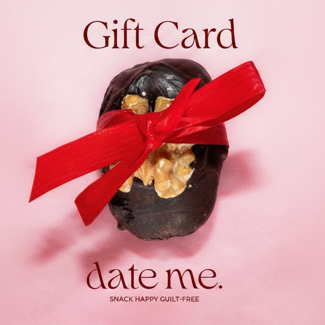 Gift card to purchase artisan crafted premium date chocolate, ideal gift for your date