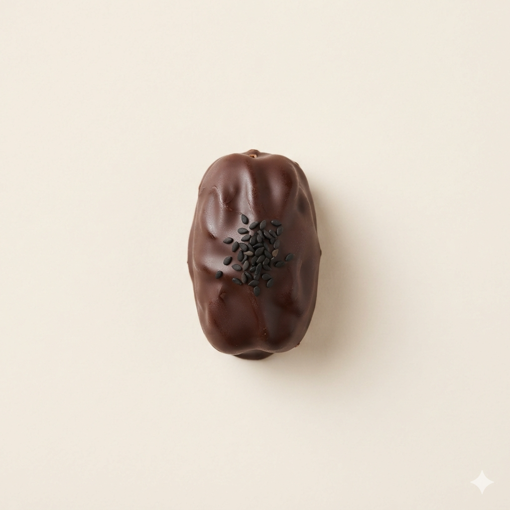 Tahini Honey Kiss — chocolate-covered Medjool date
